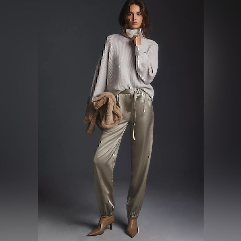 Anthropologie  Maeve Parachute Satin Pants Size 10 New - Picture 2 of 6